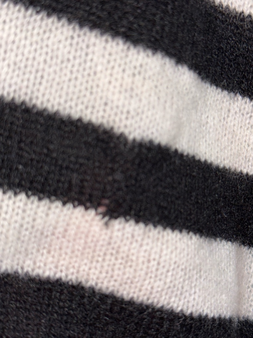 Jumper cashmere sweater black striped turtleneck size 2 - Picture 7 of 8